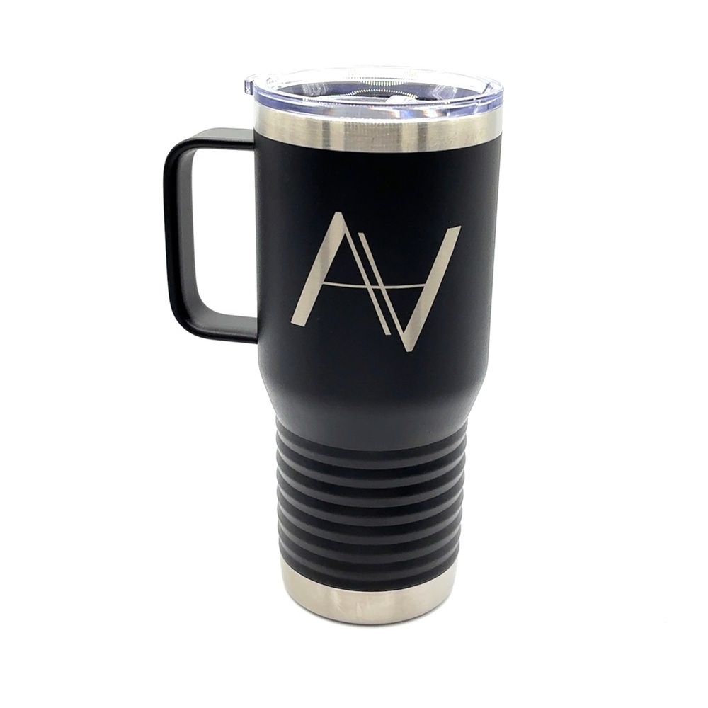 Black Travel Mug (20oz) | Arthur Alan